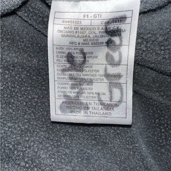 Nike Boys Blue Big Swoosh Logo Lined Hooded Jacket Vintage Large 14-16 EUC - Picture 4 of 5